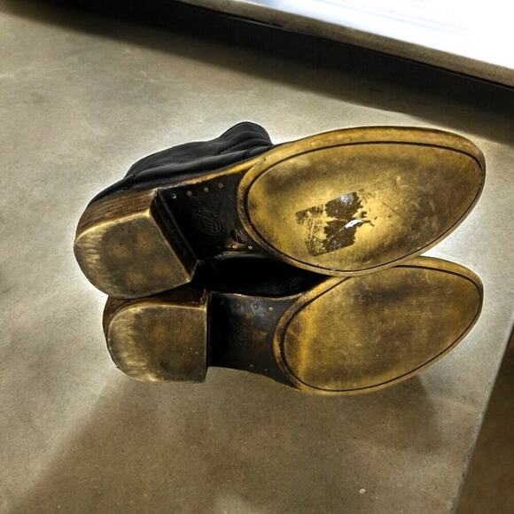 Lucky Brand Women’s 7.5 Black Leather Western Side Zip Ankle Boots - Picture 10 of 10